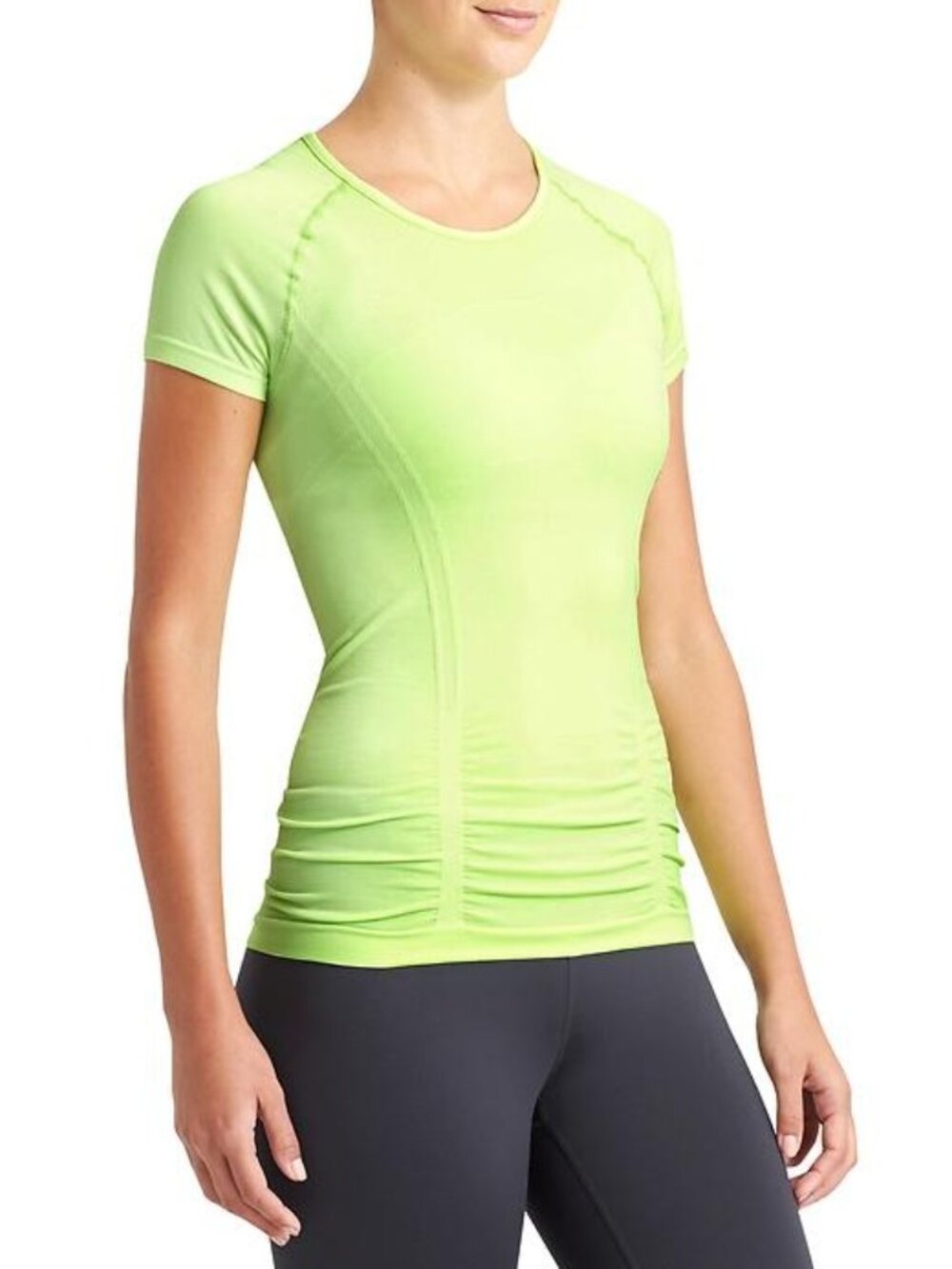 Athleta Fastest Track Tee - Luminous Green - Size Large